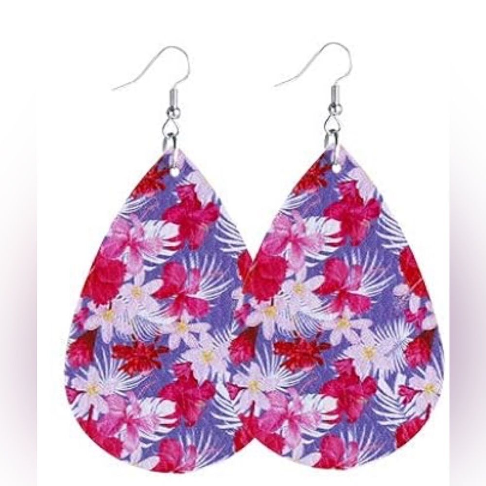 3/ $10 Brand New Faux Leather Earrings